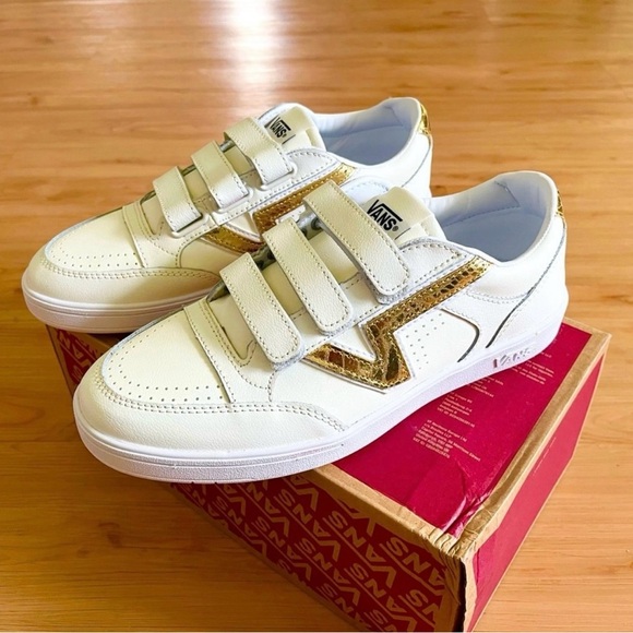 Vans Lowland Cc V (Metallic V) Marshmallow Leather Women Size 8.0 US - Picture 1 of 11